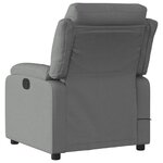 vidaXL Fauteuil inclinable de massage gris foncé tissu