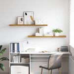 vidaXL Étagère Murale 2 Pièces Beige 120 x 23 5 x 4 cm Bois d'ingénierie