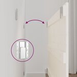 vidaXL Tête de lit murale Blanc 95 5x3x60 cm Bois massif de pin