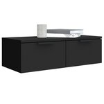 vidaXL Armoire murale noir 68x30x20 cm bois d'ingénierie