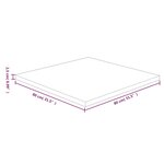 vidaXL Dessus de table carré Marron clair80x80x2 5cm Bois chêne traité