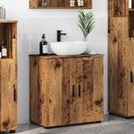 vidaXL Cabinet de salle de bain avec porte Bois ancien 61 x 35 x 64 cm