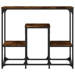 vidaXL Table console chêne fumé 89 5x28x76 cm bois d'ingénierie
