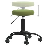 vidaXL Chaise de salle à manger Vert clair Velours