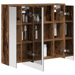 vidaXL Armoire Miroir de Salle de Bain Bois ancien 73 5 x 16 x 62 5 cm