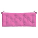 vidaXL Coussin de banc de jardin rose 120x50x7 cm tissu