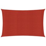 vidaXL Voile d'ombrage 160 g/m² Rouge 2 5x4 5 m PEHD