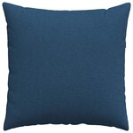 vidaXL Coussins de canapé 2 Pièces Bleu 80 x 80 cm tissu