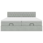 VidaXL Cadre de lit ottoman et matelas gris clair 160x200cm velours