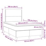 vidaXL Sommier à lattes de lit avec matelas bleu 120x190 cm tissu