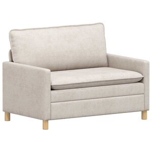 vidaXL Canapé Crème 126 x 81 x 87 5 cm Polyester
