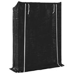 vidaXL Portant de bois de chauffage et housse de pluie acier galvanisé