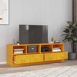 vidaXL Meubles TV 2 Pièces jaune moutarde 67x39x44 cm acier