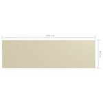 vidaXL Écran de balcon Crème 90x300 cm Tissu Oxford