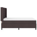 vidaXL Lit Box Spring avec Matelas Marron Foncé 140x200 cm Tissu