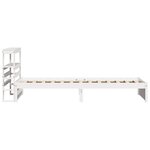 vidaXL Cadre de lit avec tête de lit sans matelas blanc 90x190 cm