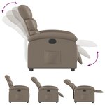 vidaXL Fauteuil inclinable électrique Cappuccino Similicuir