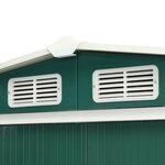 vidaXL Abri de jardin avec portes Vert 386x205x178 cm Acier