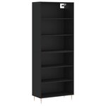 vidaXL Buffet noir 69 5x32 5x180 cm bois d'ingénierie