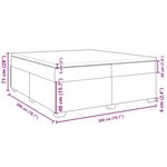 vidaXL Sommier à lattes de lit avec matelas Blanc 200x200cm Similicuir