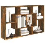 vidaXL Étagère murale Chêne fumé 85x16x52 5 cm Bois d'ingénierie