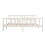 vidaXL Cadre de lit sans matelas blanc bois massif 200x200 cm