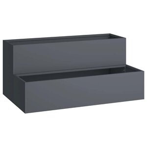 vidaXL Cache-pot de jardin Anthracite 100 x 60 x 45 cm Acier