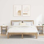 vidaXL Table de chevet 2 pc Chêne artisanal 41 x 40 x 45 cm