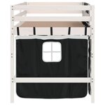 vidaXL Lit mezzanine pour enfants avec rideaux sans matelas 80x200 cm