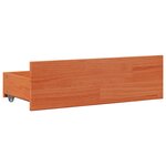 vidaXL Lit bibliothèque sans matelas cire marron 160x200 cm pin massif