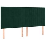 vidaXL Sommier à lattes de lit et matelas Vert foncé 160x200cm Velours