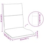 vidaXL Fauteuil de sol ajustable Crème Velours