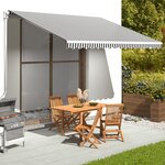 vidaXL Tissu de remplacement pour auvent Anthracite et blanc 4x3 m