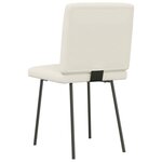 vidaXL Chaises à manger lot de 2 Crème Velours