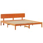 vidaXL Cadre de lit Brun cire 180 x 200 cm Bois massif en pin