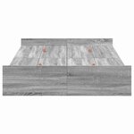 vidaXL Cadre de lit avec rangement Gris Sonoma 120 x 200 cm