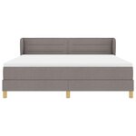 vidaXL Lit à ressorts avec matelas Taupe 180 x 200 cm tissu