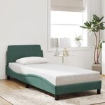 vidaXL Cadre de lit sans matelas vert foncé 80x200 cm velours