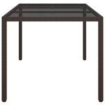 vidaXL Table de jardin pour repas Marron 150 x 90 x 75 cm Poly rotin