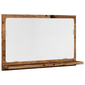 vidaXL Armoire à miroir de salle de bain vieux bois bois d'ingénierie