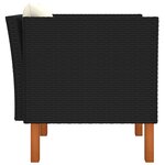 vidaXL Canapé de jardin Résine tressée et bois d'eucalyptus massif