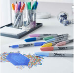 Sharpie 12 marqueurs permanents edition spécial mystic gem  assortiment de couleurs  pointe fine