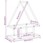 vidaXL Portant de bois chauffage anthracite 50x25x60 cm