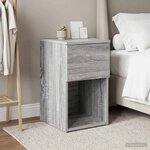 vidaXL Armoire de lit Sonoma gris 29 x 31 5 x 49 cm Bois d'ingénierie