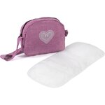 Bayer Chic 2000 853-62 - Sac à langer pour poussettes de poupées jean rose