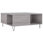 vidaXL Table basse sonoma gris 80x80x36 5 cm bois d'ingénierie