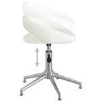 vidaXL Chaises pivotantes à manger lot de 2 blanc similicuir