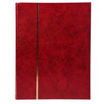 Album De Timbres Simili-cuir 32 Pages Noires - 22 5x30 5 Cm - Rouge - Exacompta