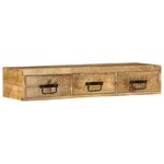 VidaXL Meuble TV mural 100x30x19 cm bois massif de manguier brut