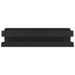 vidaXL Étagère de douche noir mat acier inoxydable 304 brossé